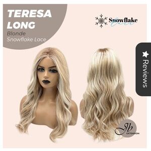 JBEXTENSION 22 Inches Long Blonde Pre-Cut Snowflake Lace Frontlace Glueless Wig